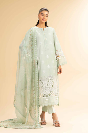 Nishat Linen 3 Piece - Embroidered Suit - 42501410 Online Shopping